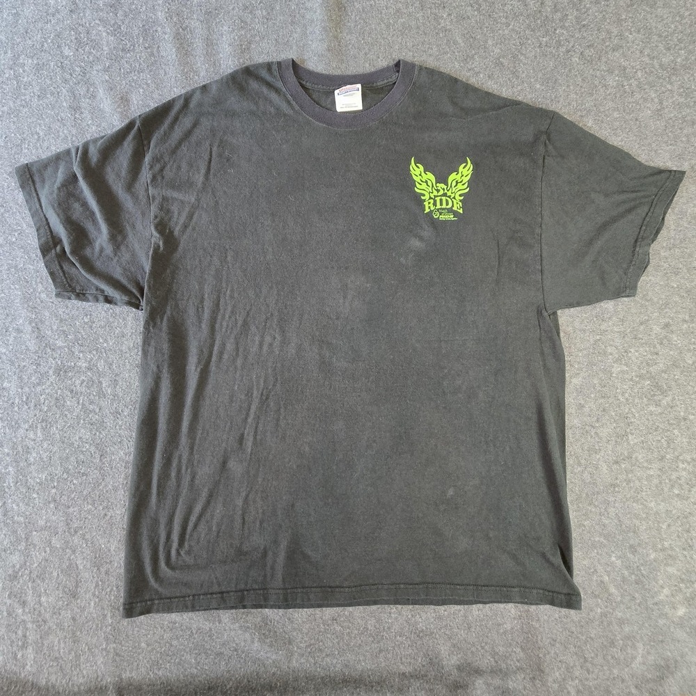 VTG March of Dimes Ride Shirt Mens 2XL Black Harley Davidson Kawasaki 2005 Event